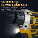 Kit Furadeira e Parafusadeira 26V Pro™ – 47 Peças + Maleta Completa